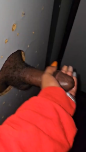 Creamy Pussy Takes Dick Through Glory Hole