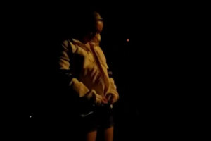 White Slut Playing With Pussy In The Dark