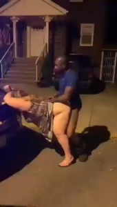 White BBW Takes Black Dick In Public